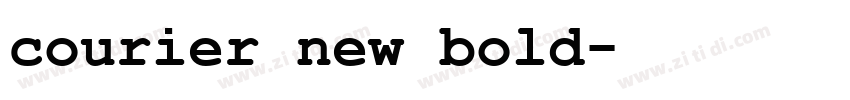 courier new bold字体转换